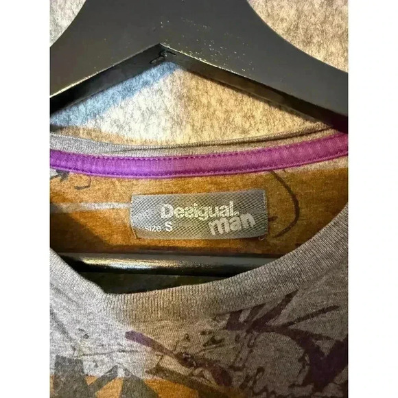 Desigual Man Skull Abstract Long Sleeve Top - Small - Picture 6 of 6